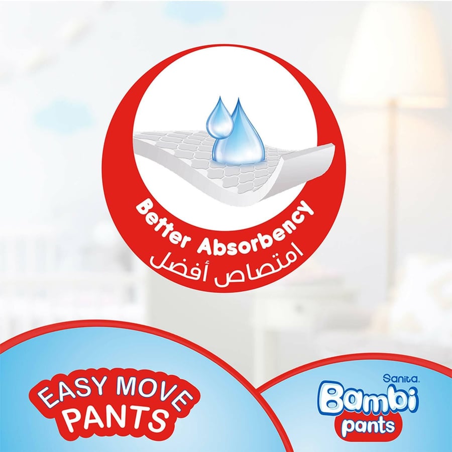 Bambi Diapers 74 Pieces Size 5 Large 12-22 Kg