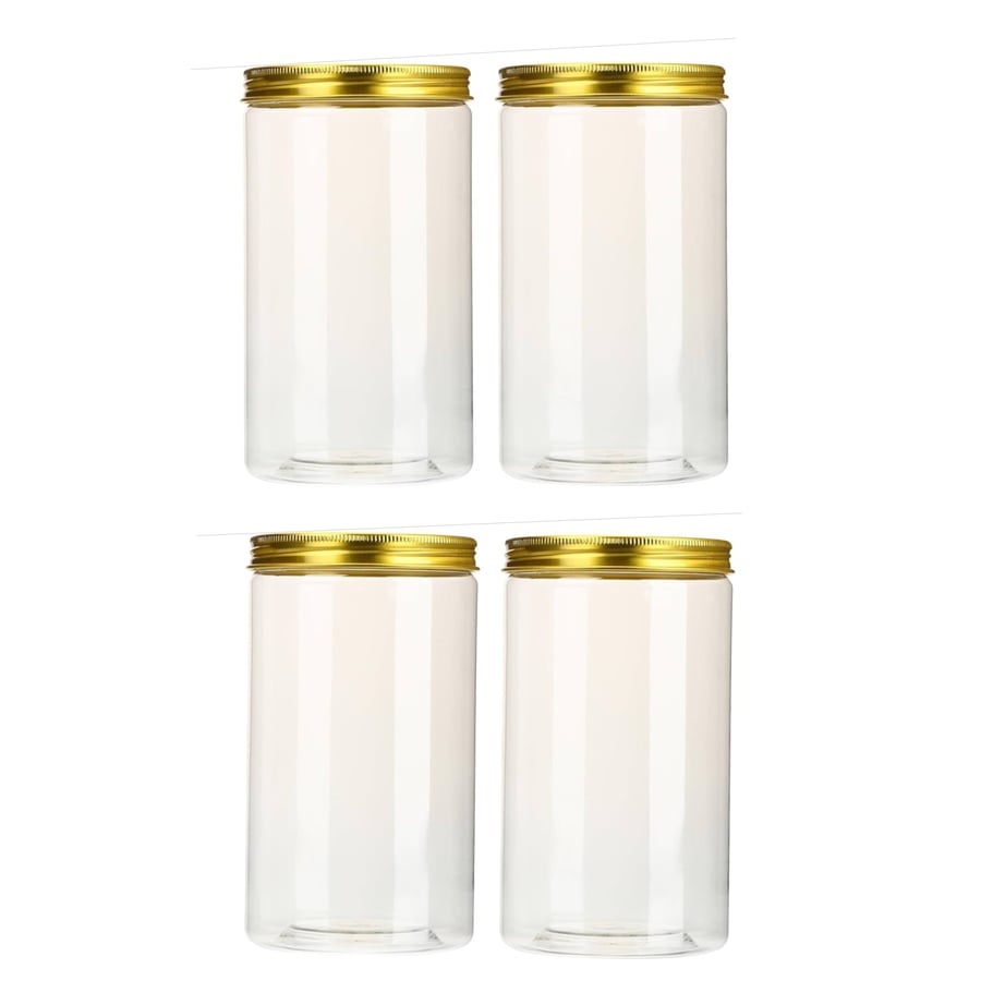 برطمان مع غطاء المنيوم ذهبي 4 قطع AD6075G