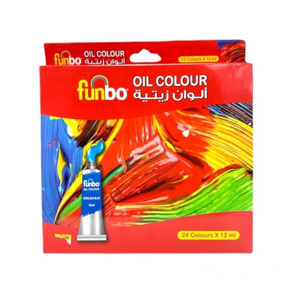 الوان زيتية 24 لون * 12 مل funbo FO-OIL-2412