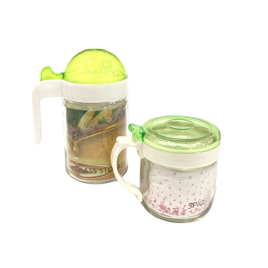 Glass Spice Jar Set - 4 Pieces