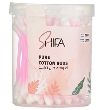 أعواد أذان قطنية نقية 100 قطعة SHIFA