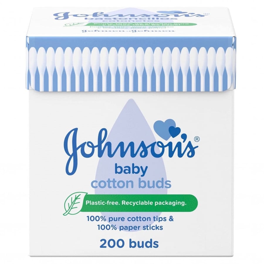 أعواد أذان قطنية للأطفال علبتين 300 عود قطني Johnson's