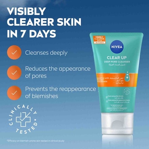نيفيا غسول الوجه للبشرة المعرضة للشوائب للمسام العميقة 150 مل NIVEA