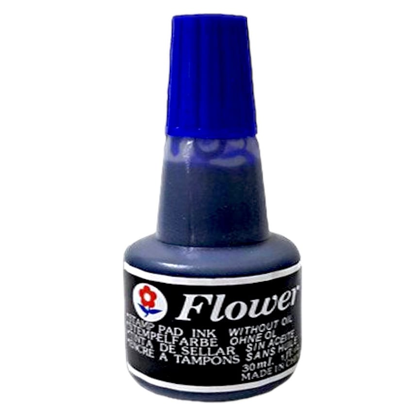 فلور حبر اسطمبة ، ازرق Flower