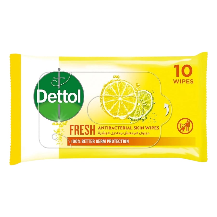 ديتول المنعش مناديل البشرة 10 منديل Dettol