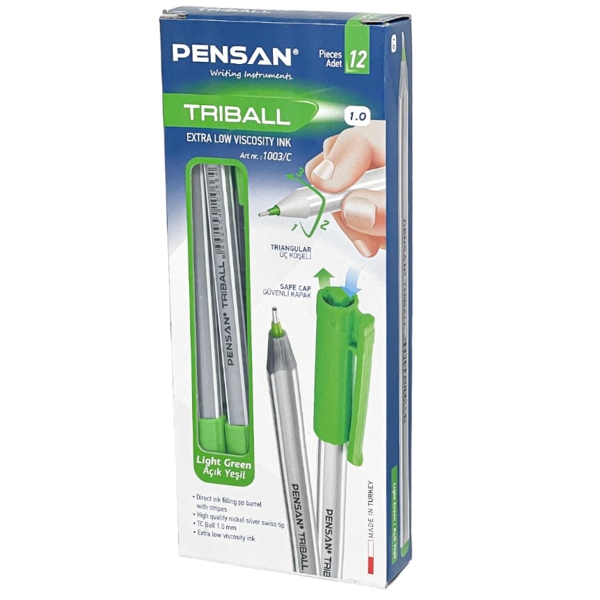 قلم حبر جاف اخضر PENSAN TRIBALL EN71-3