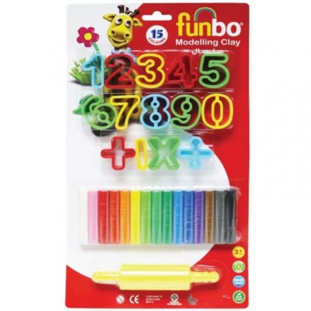 صلصال 15 لون 14 قالب 200 جرام funbo FO-MC-200-15+14LR