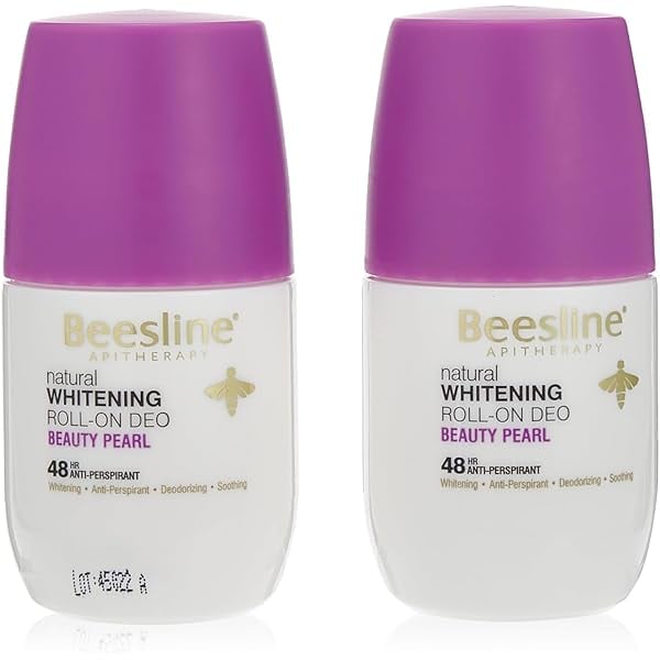 بيزلين مزيل عرق رول أون مزيل الرائحة الطبيعي لتفتيح البشرة تألق الؤلؤ 2*50 مل Beesline