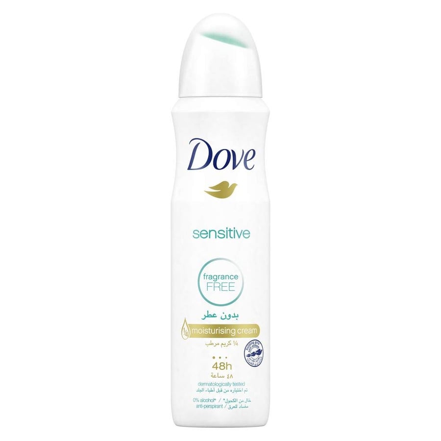 دوف مزيل عرق بخاخ للنساء للجلد الحساس بدون عطر 150 مل DOVE