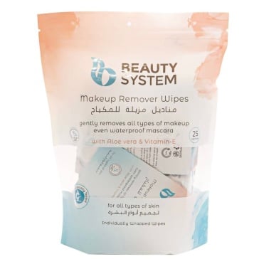 مناديل مزيلة للمكياج 25 منديل BEAUTY SYSTEM