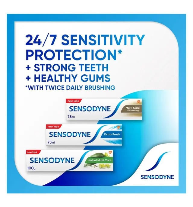 سنسوداين معجون عناية متعددة بالاعشاب بخلاصة الاوكالبتوس و الشمر 100 غرام SENSODYNE