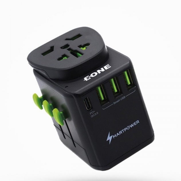 فيش سفر دولي يدعم تقينة PD مع ثلاث منافذ USB