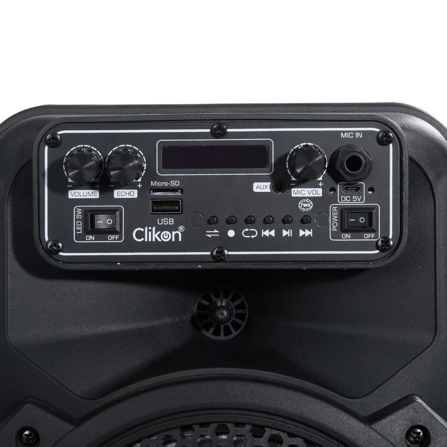 مكبر صوت بلوتوث قابل لإعادة الشحن مع مايكروفون سلكي Clikon CK859