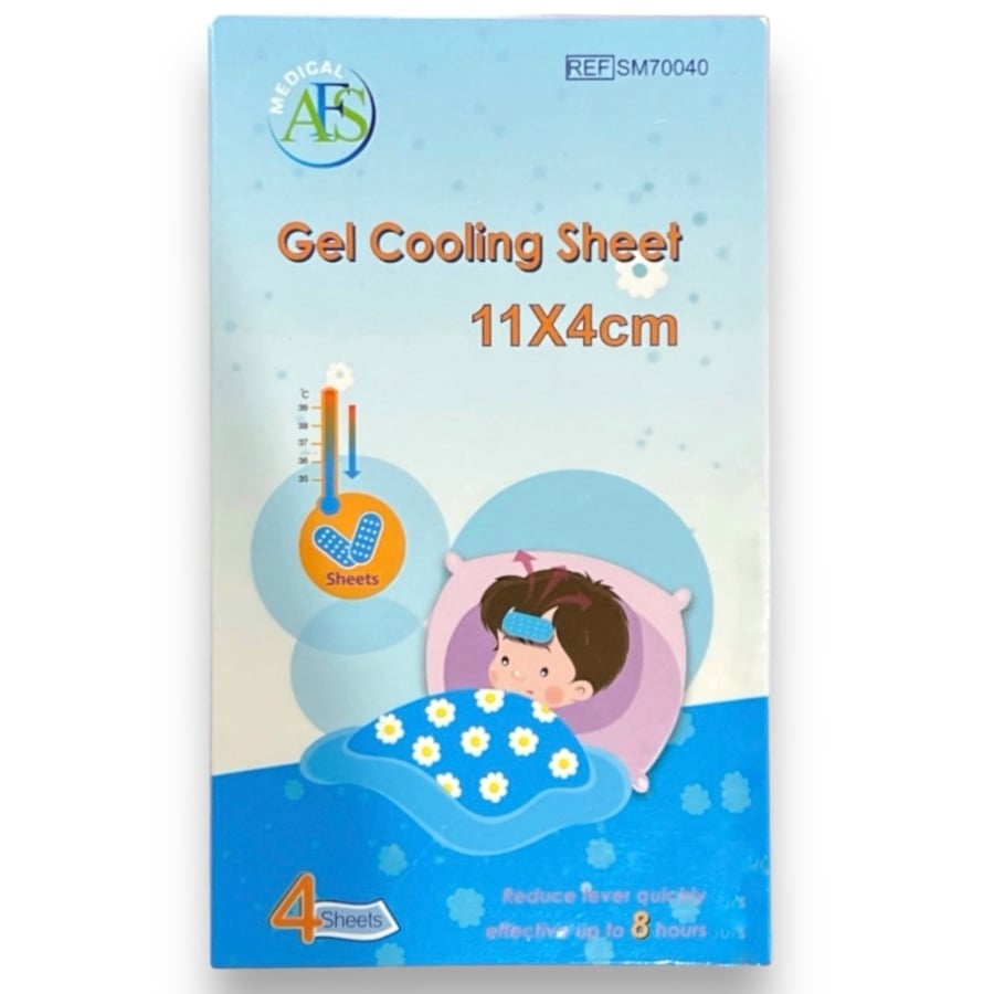 كمادات جل خافضة للحرارة 4 قطع 11*4 سم AFS SM70040