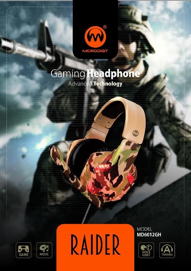2M AUX Microdigit Headphone MD6012GH