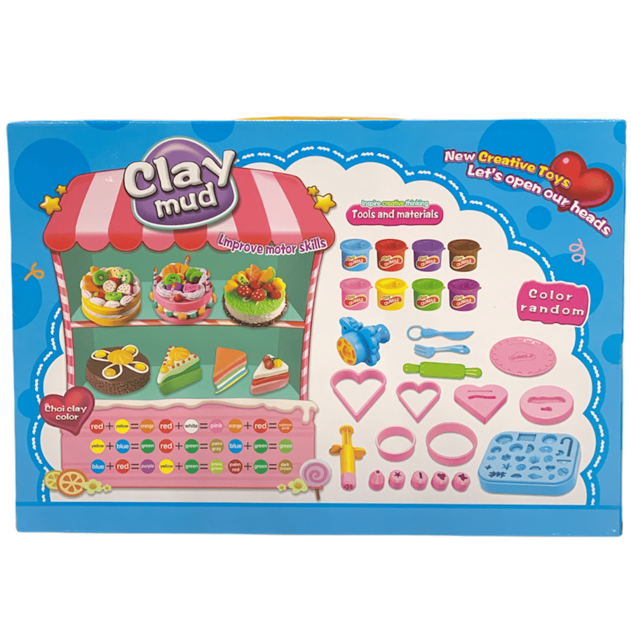 Cake forming game with clay 8 colors