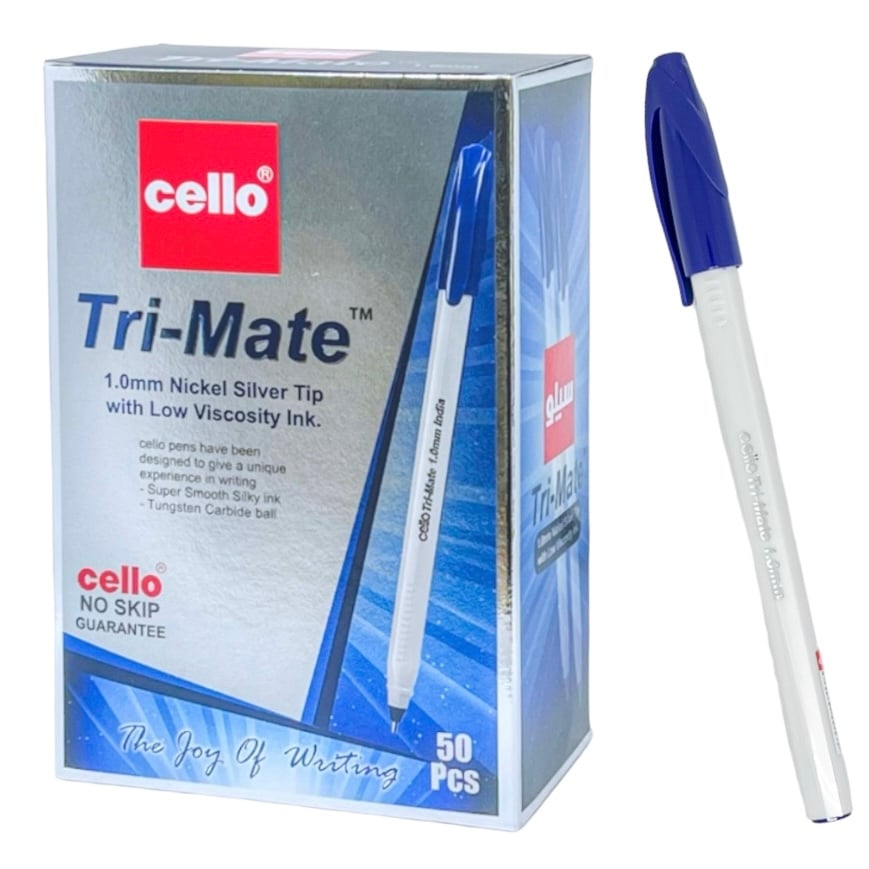 قلم حبر جاف ازرق 1 ملم Cello Tri-Mate