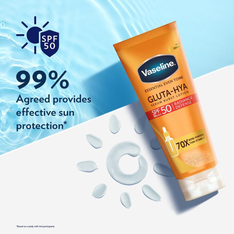 فازلين لوشن جلوتا هيا بالسيروم مع حماية من أشعة الشمس 180 مل Vaseline