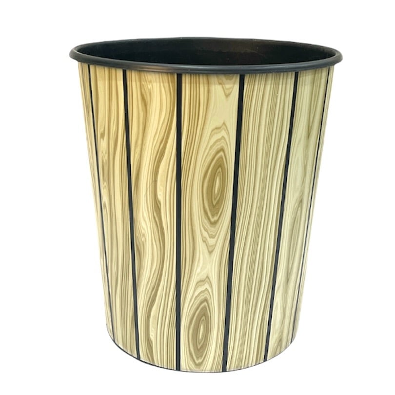 Wooden Plastic Paper Basket - 26*24 cm