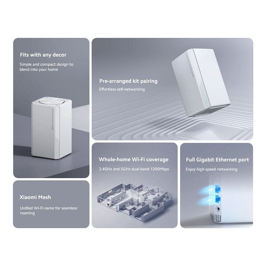 شاومي موسع نطاق الواي فاي قطعتين XIAOMI DVB4453UK AC1200