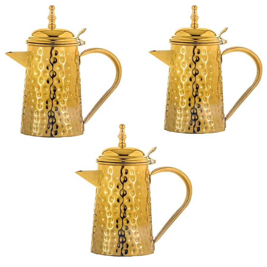 طقم دلال حليب نحاسي 3 دلال