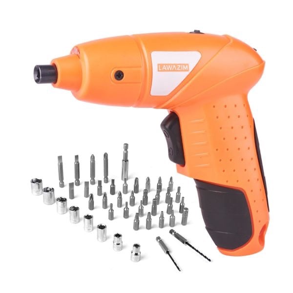 LAWAZIM 01-1500-002 Lithium-ion Cordless Screwdriver Set With Accessories 45 Pieces Rechargeable