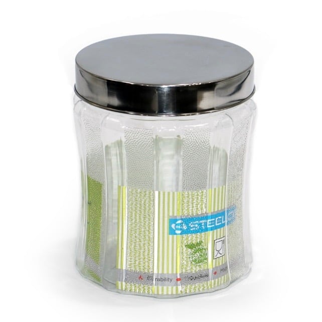 Jar with steel lid, 800 ml, 3 pieces, ALSAHAH 100205