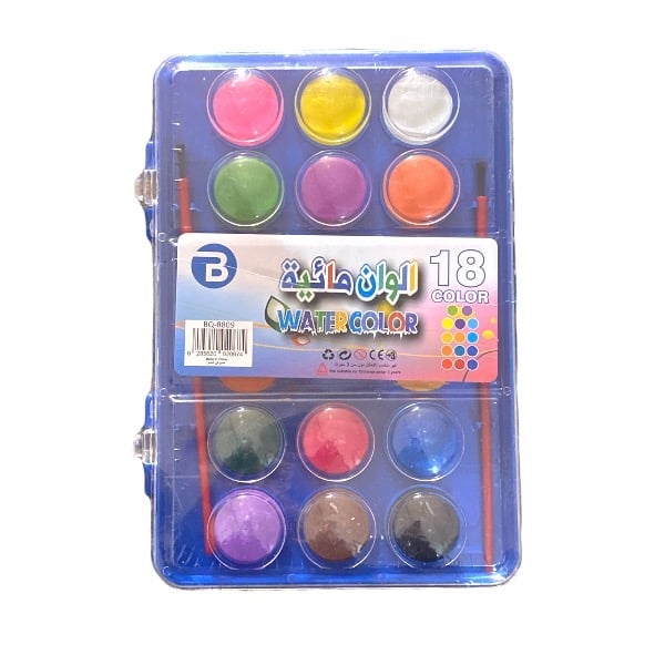 Watercolor 18 Colors BOOKEY BQ-8809