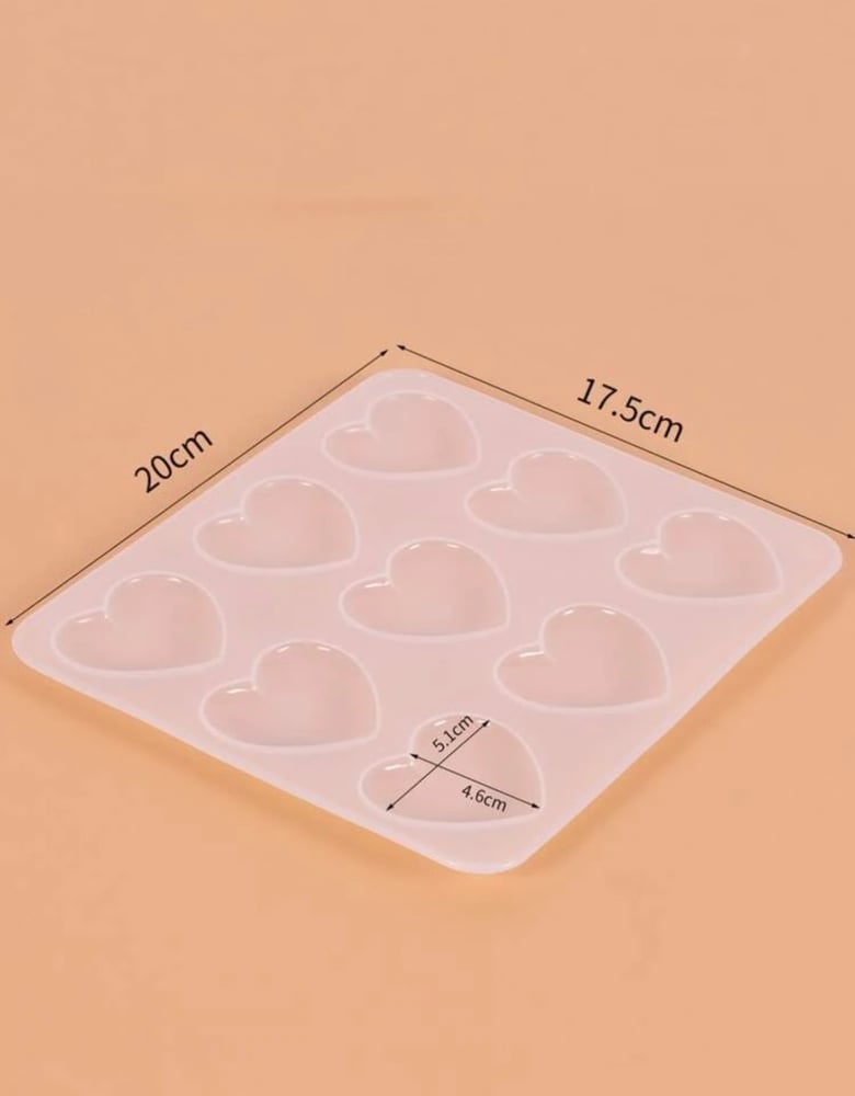 big hearts resin mold