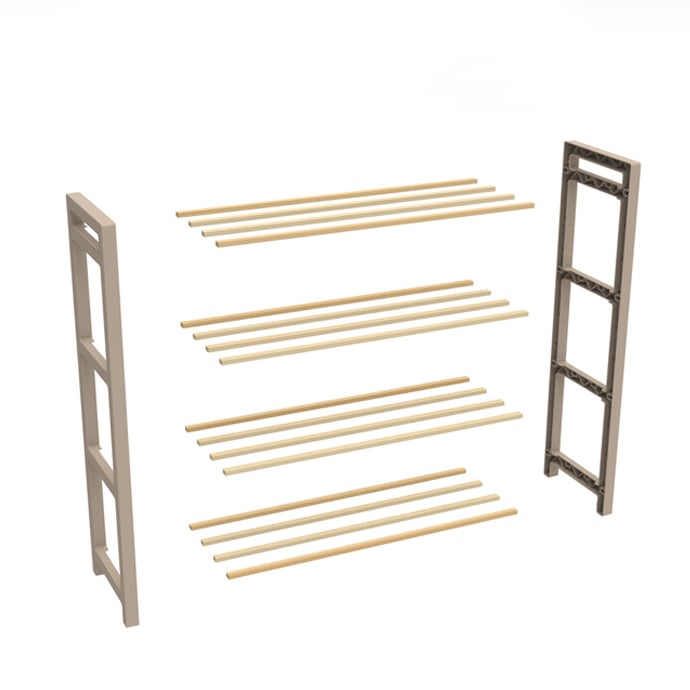 جزامة أحذية خشبي 4 أدوار fix wood FIX-2041-2