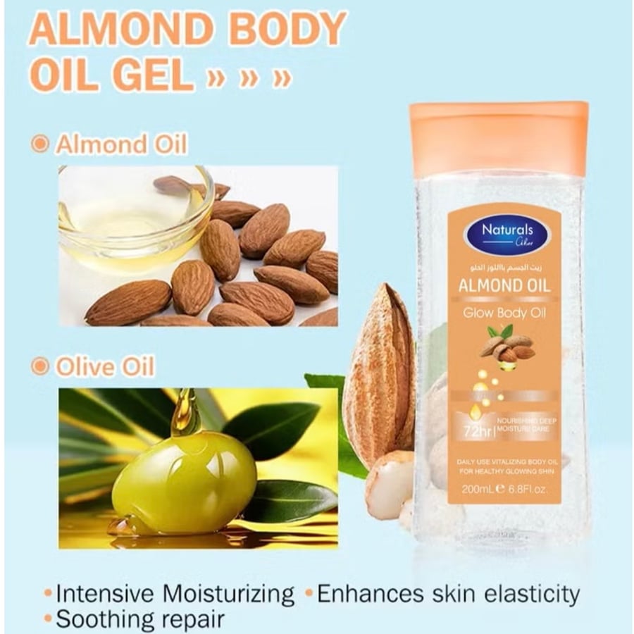 ناتشورال زيت للجسم باللوز الحلو 200 مل Naturals