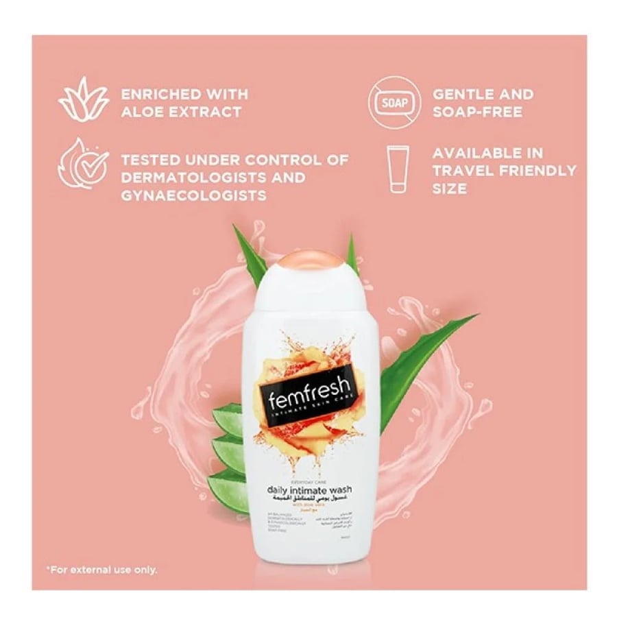فيم فريش غسول للمناطق الحميمية مع خلاصة الصبار و الكاليندولا 250 مل femfresh