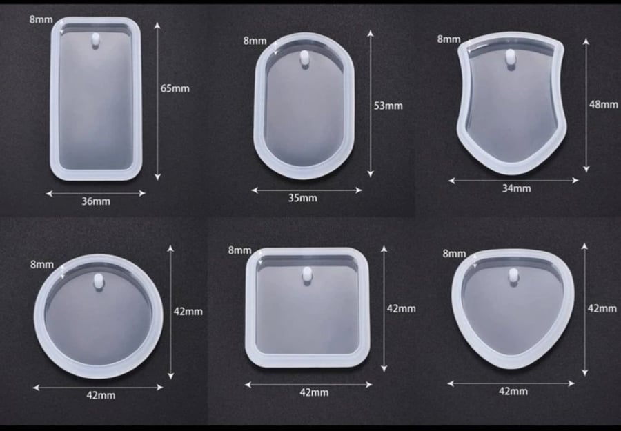 Resin mold with 6 different patterns