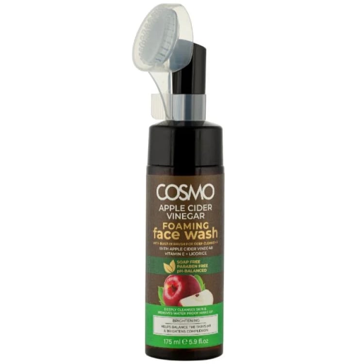 غسول الوجه الرغوي بخلاصة حمض التفاح مع فرشاة 175 مل COSMO