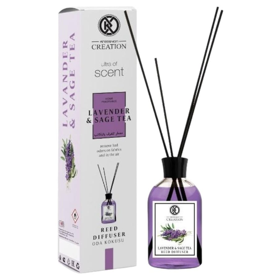 معطر للغرف والمكاتب برائحة اللافندر وشاي ميرمية 50 مل Kreasyon CREATION