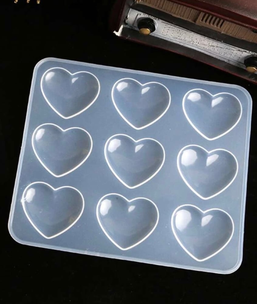 big hearts resin mold