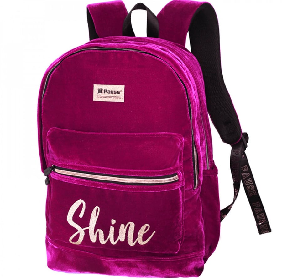 شنطة ظهر مع مقلمة 17 انش بنفسجي - بوز Pause Backpack-3079 PAUSE