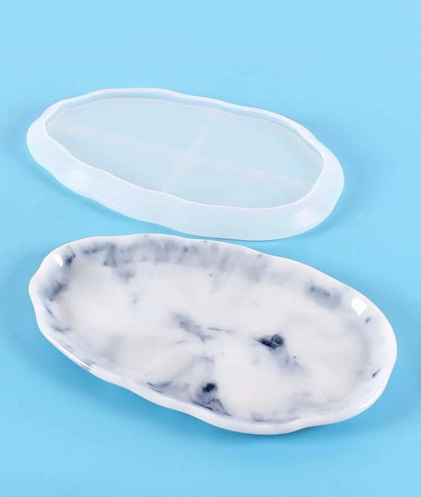 Resin Zigzag Oval Dish Mold