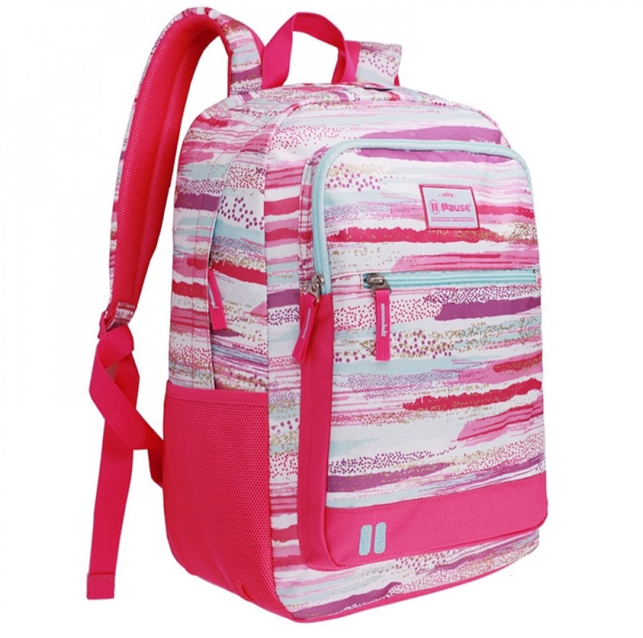 شنطة ظهر مع مقلمة 17.5 انش ملون - بوز Pause Backpack-1121 PAUSE