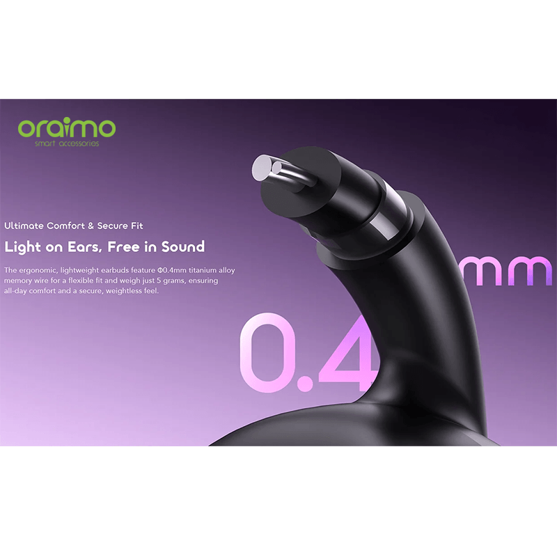 اورايمو سماعة أذن لاسلكية أسود oraimo OPN-373-BK