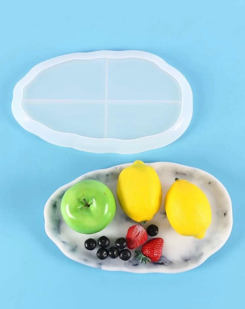 Resin Zigzag Oval Dish Mold
