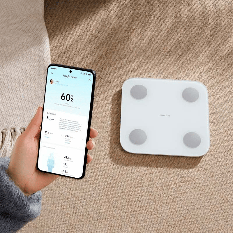 شاومي ميزان جسم الكتروني بالجوال أبيض XIAOMI BHR7793GL