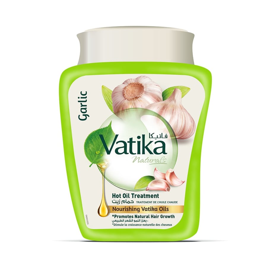 فاتيكا حمام زيت يعزز النمو للشعر الطبيعي بخلاصة بالثوم 500 مل Vatika