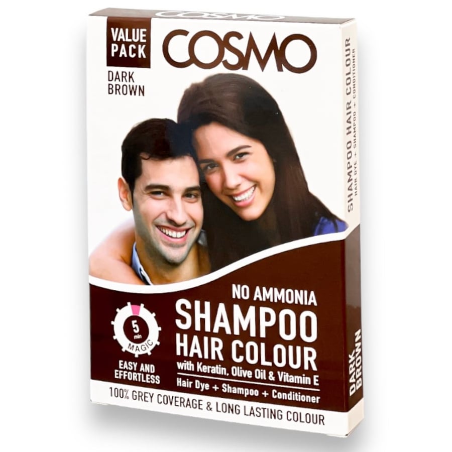 شامبو صبغة شعر بني 25 مل COSMO
