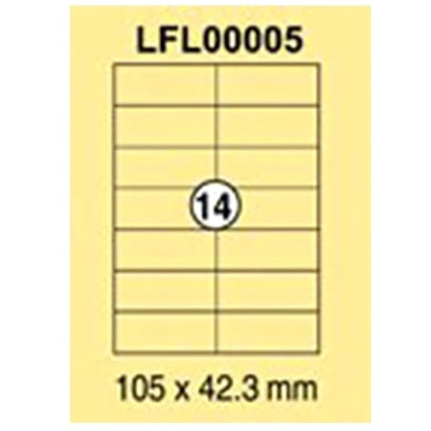 ورق ستيكر لاصق ابيض مطفي 100 ورقة Xel-lent LFL00005 A4