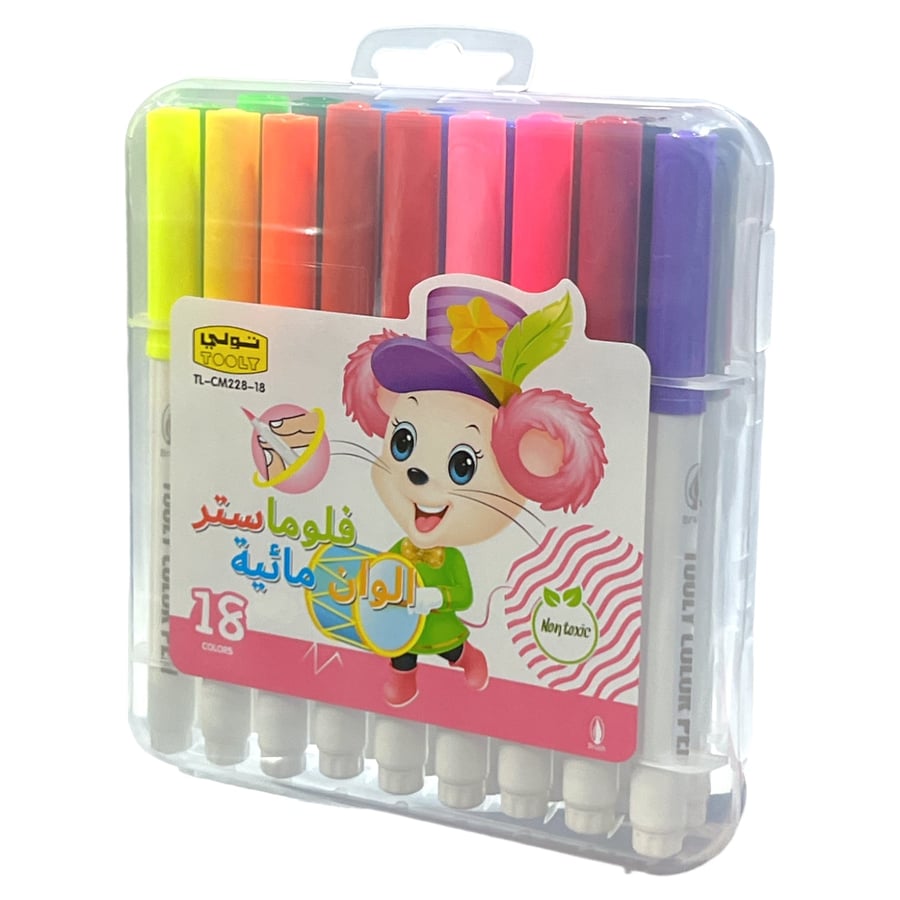 ألوان مائية فلوماستر 18 لون TOOLY TL-CM228-18