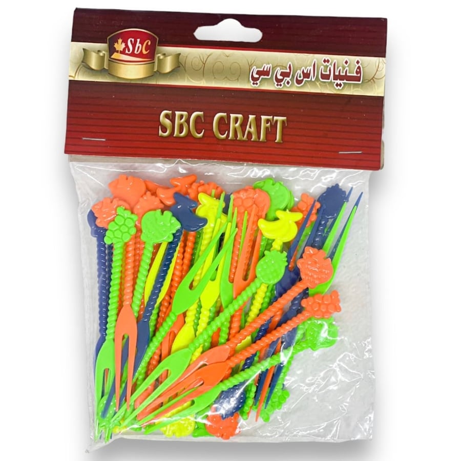 اعواد بلاستيك ملونه متعددة الاستخدام 6 سم SBC