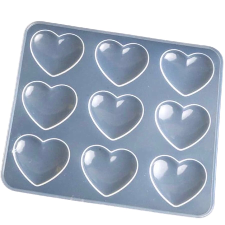 big hearts resin mold
