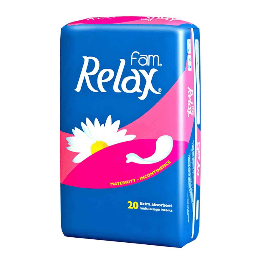 Fam sanitary pads, folded and compressed, 10 pads, large size, with wings