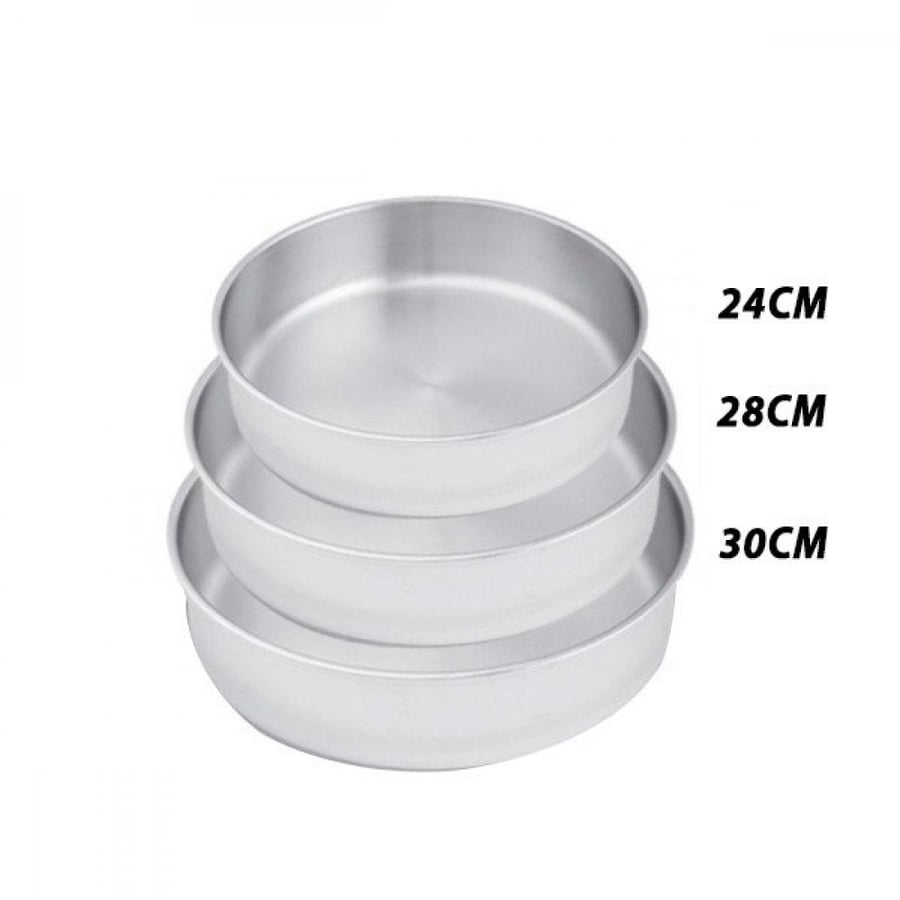 Aluminum Cake Trays Circle 3 Pieces Set